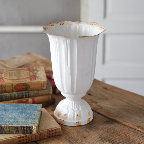 Large Scalloped Vase - Bombay Mercantile