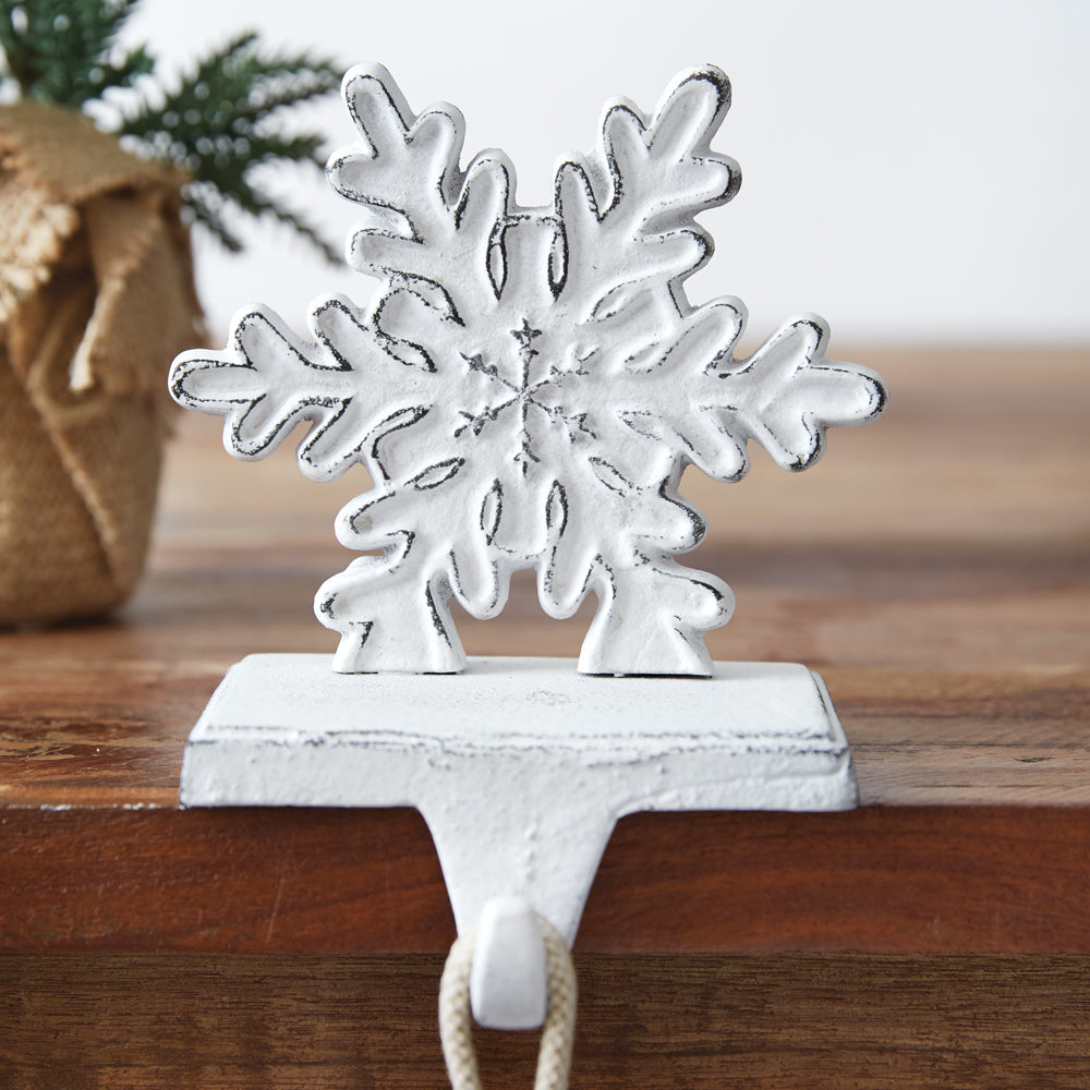 Cast Iron Snowflake Stocking Holder - Bombay Mercantile