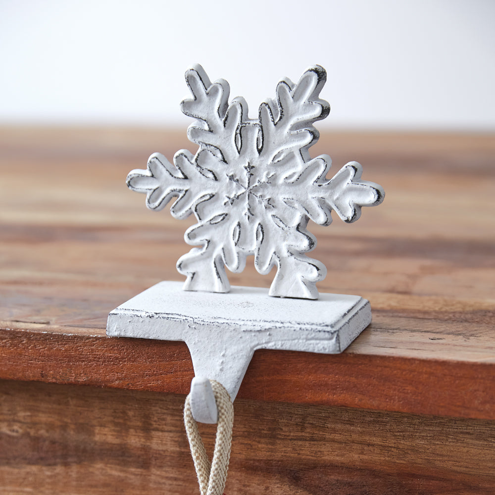 Cast Iron Snowflake Stocking Holder - Bombay Mercantile