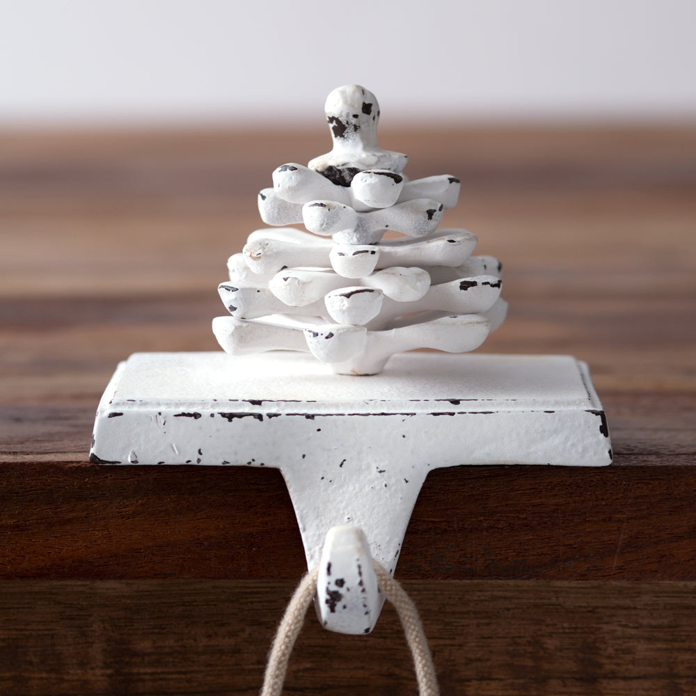 Cast Iron Pinecone Stocking Holder - Bombay Mercantile