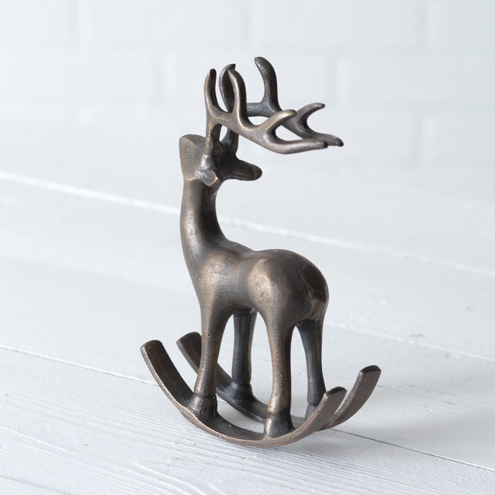 Tabletop Rocking Reindeer - Bombay Mercantile