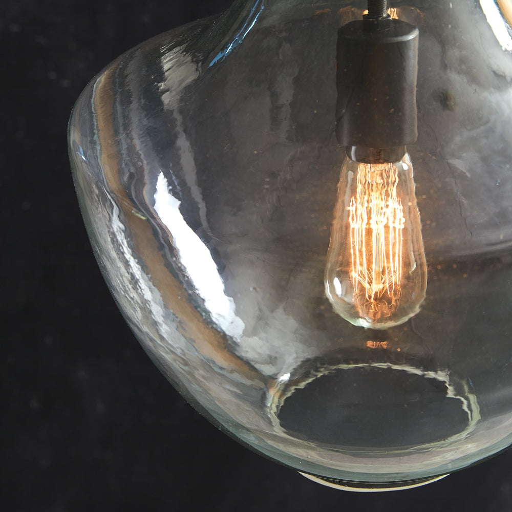 Blown Glass Pendant Lamp - Bombay Mercantile