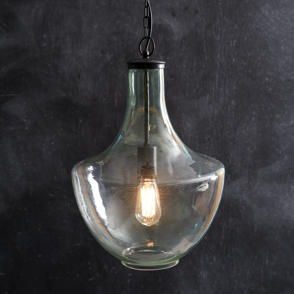 Blown Glass Pendant Lamp - Bombay Mercantile