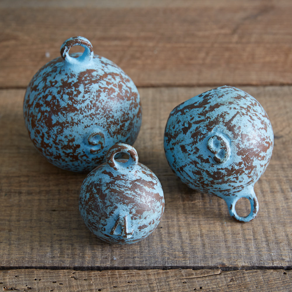 Set of Three Weathered Nautical Weights - Bombay Mercantile