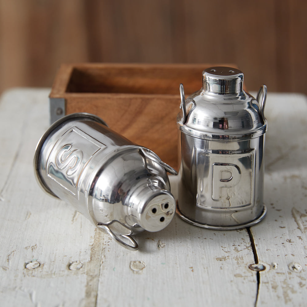 Milk Can Salt and Pepper Caddy - Bombay Mercantile
