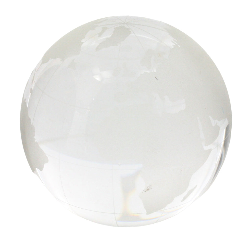 Large Clear Etched Glass Globe - Bombay Mercantile