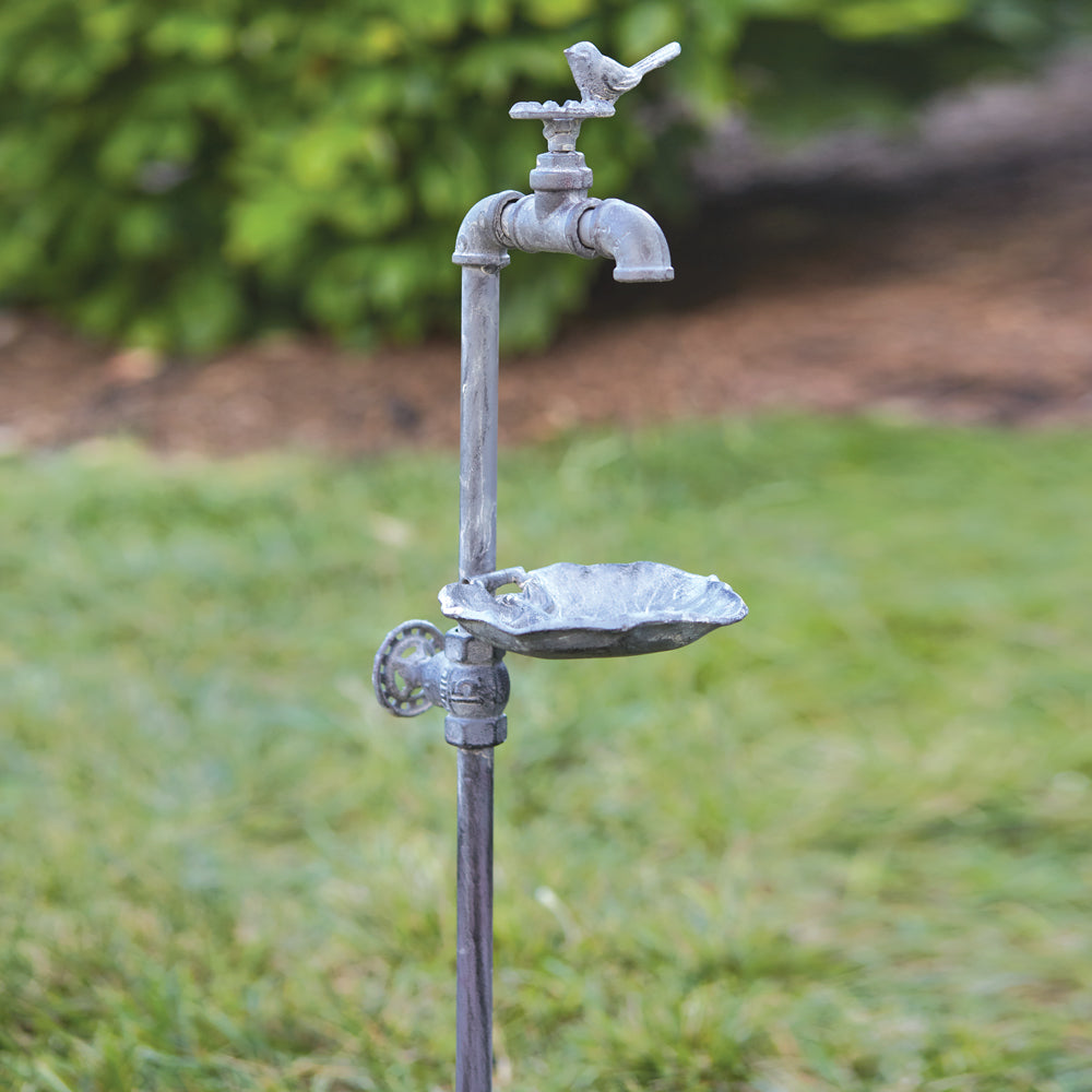 Spigot and Lilly Pad Garden Stake - Bombay Mercantile