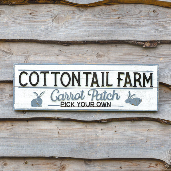 Cottontail Farm Wood Wall Sign - The Nifty Decor