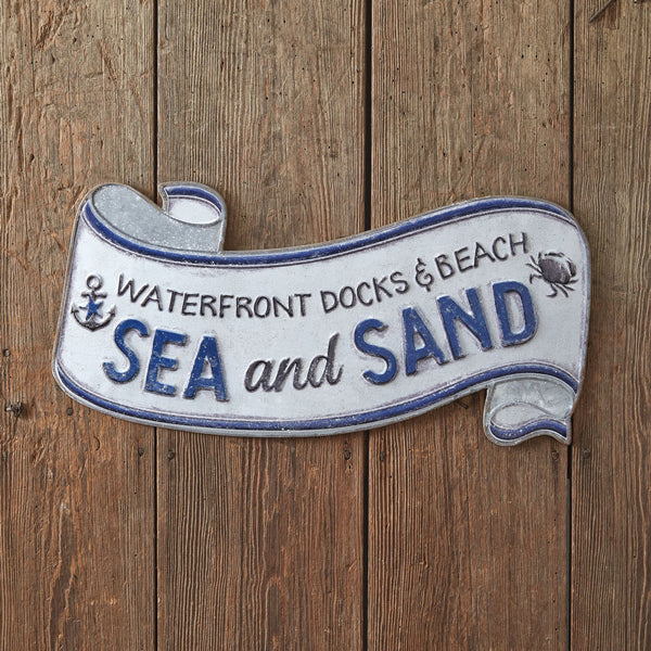 Sea and Sand Scroll Wall Sign - The Nifty Decor