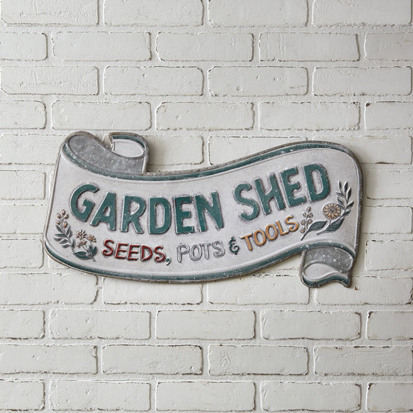 Garden Shed Scroll Wall Sign - The Nifty Decor