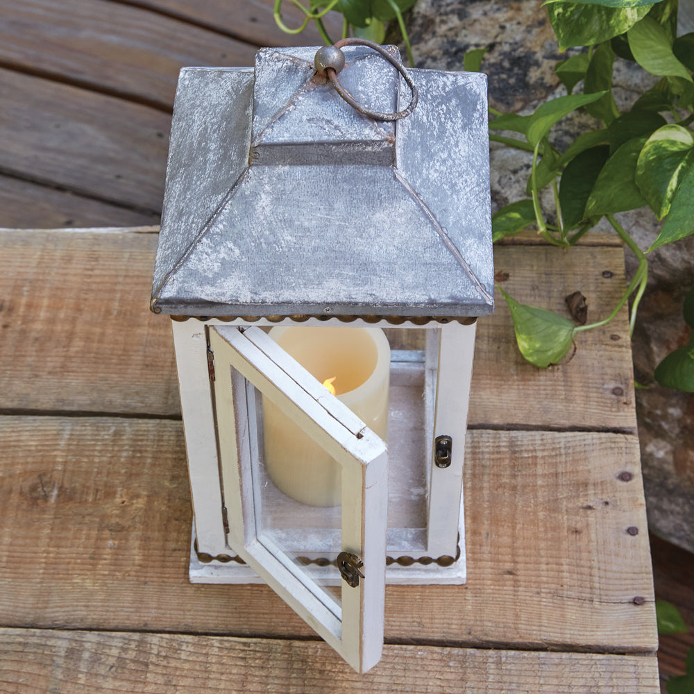 Cottage Wood and Metal Lantern - Bombay Mercantile