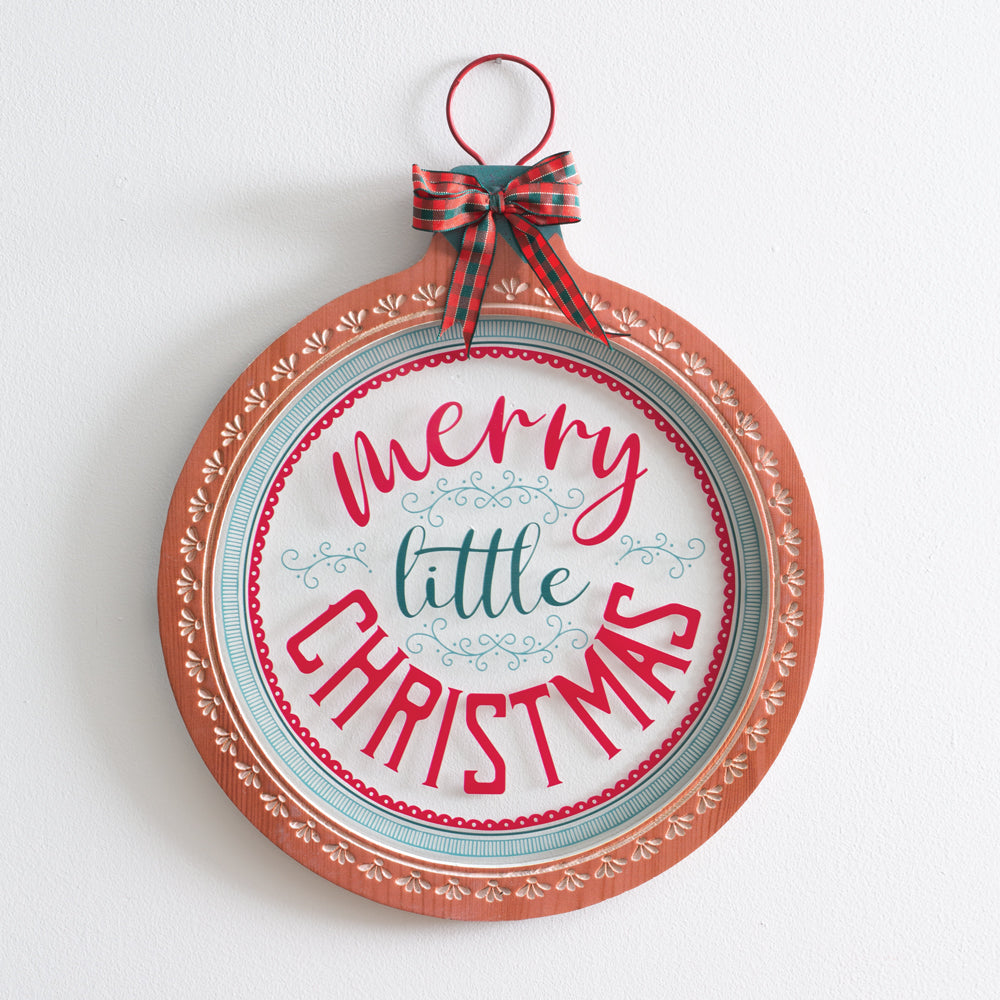 Merry Little Christmas Ornament Sign - Bombay Mercantile