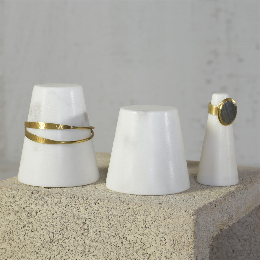 Marble Truncated Cone Bracelet Holder - Bombay Mercantile