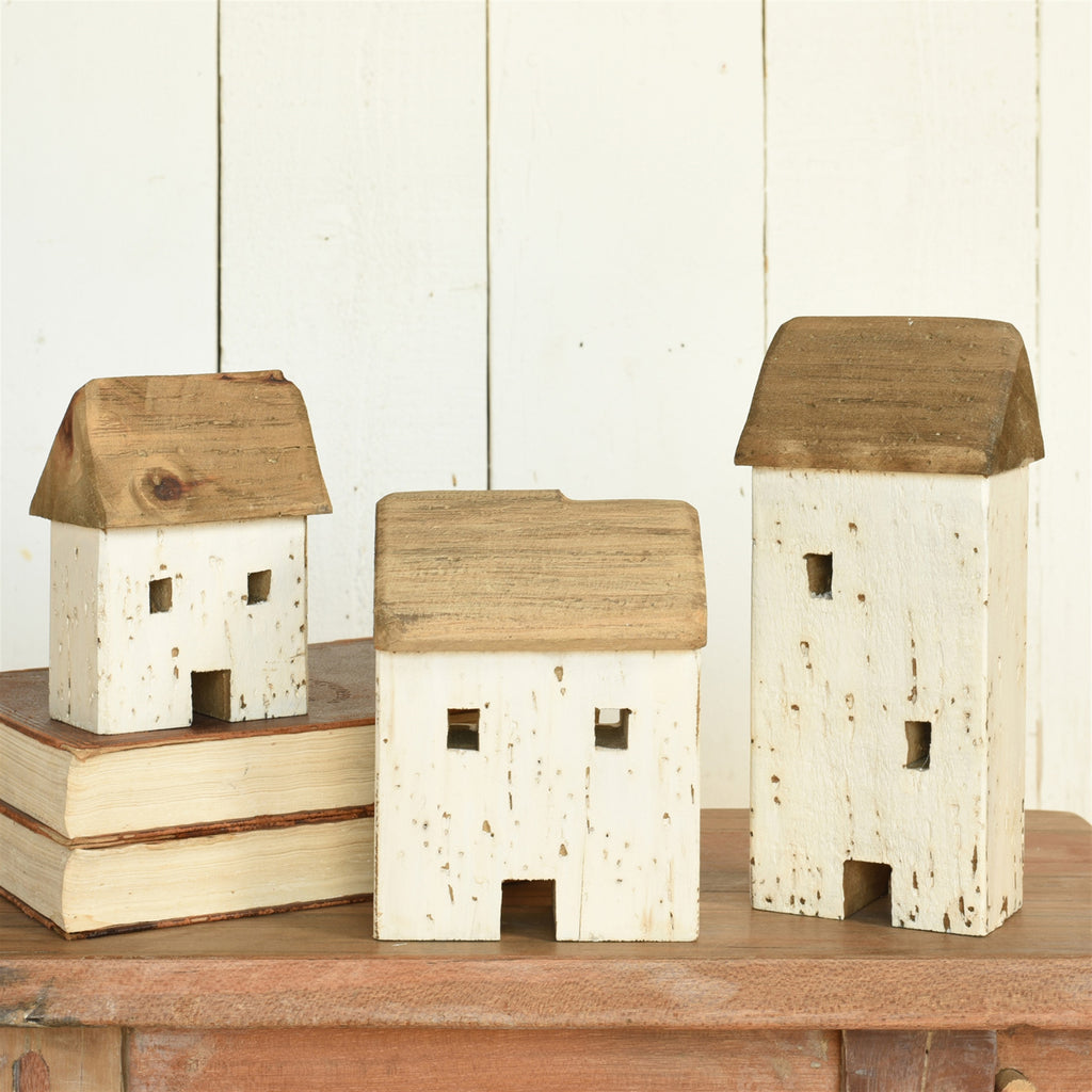 Kelso Wood Cottages, Set of 3 - Natural Wood - The Nifty Decor