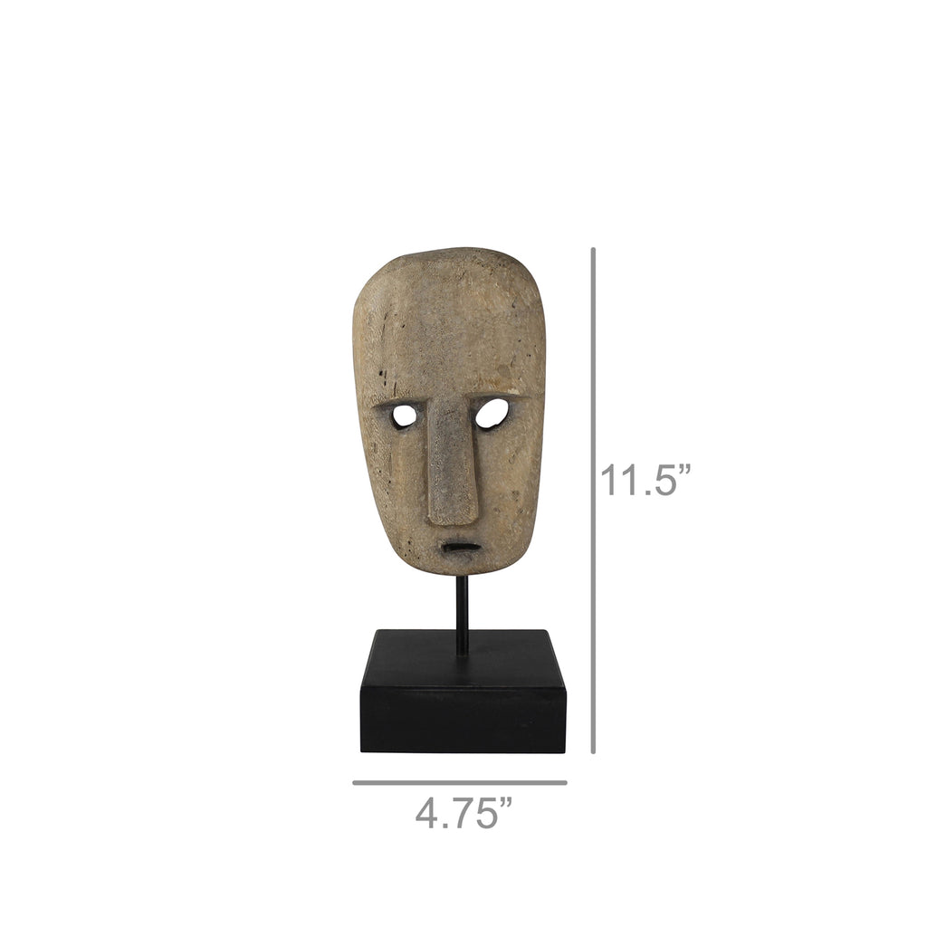 Kelso Wood Mask on Stand - Sm - The Nifty Decor