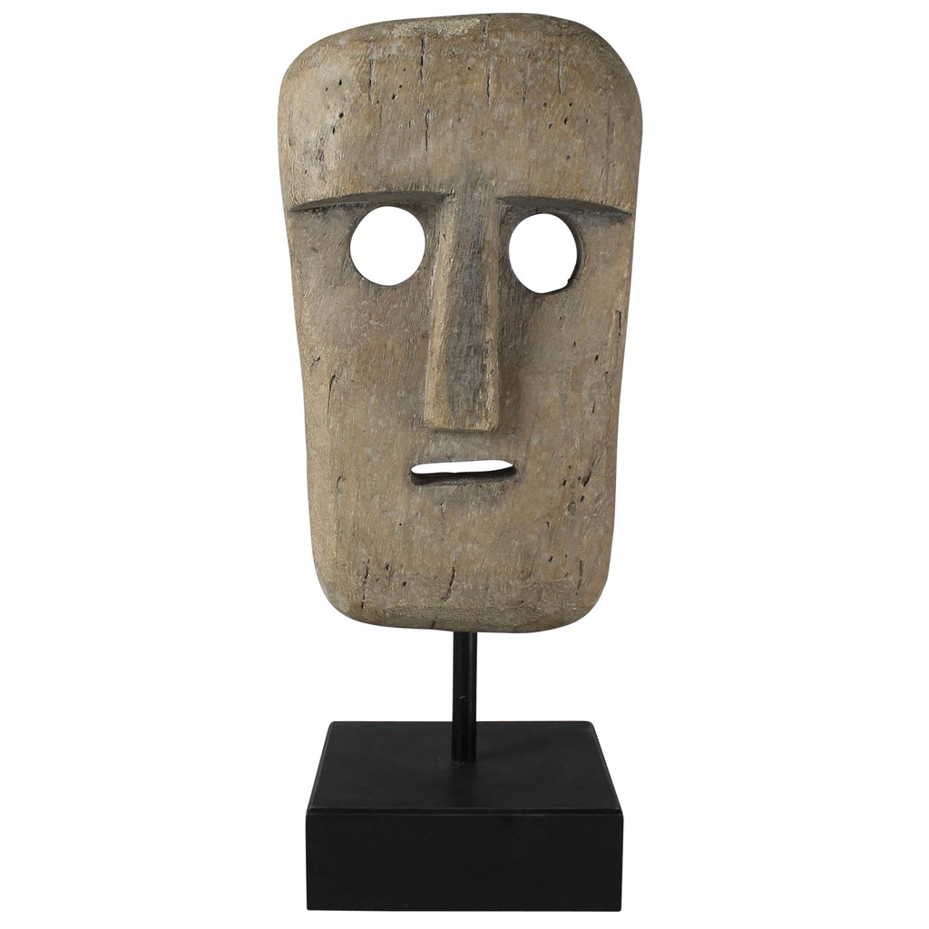 Kelso Wood Mask on Stand  - Lrg - The Nifty Decor