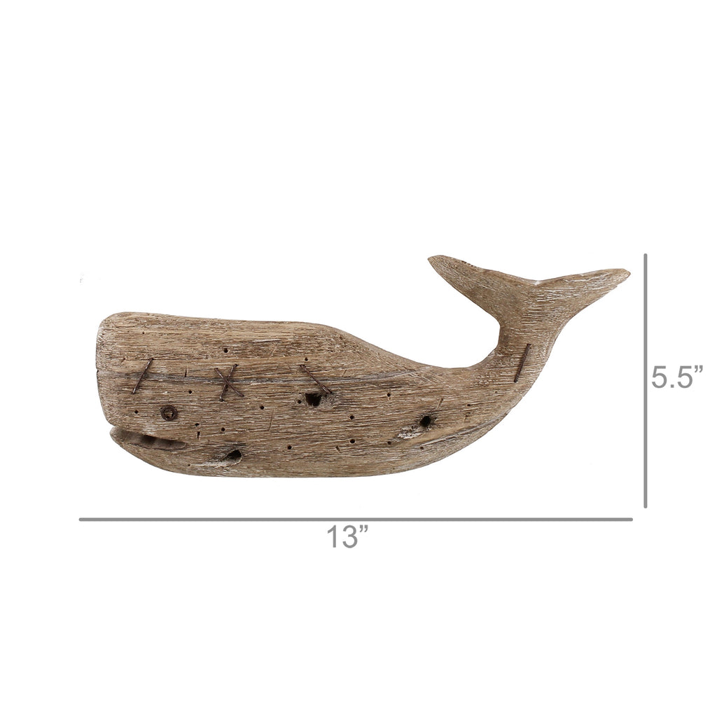 Kelso Wood Sperm Whale - Sm - Natural Wood - The Nifty Decor