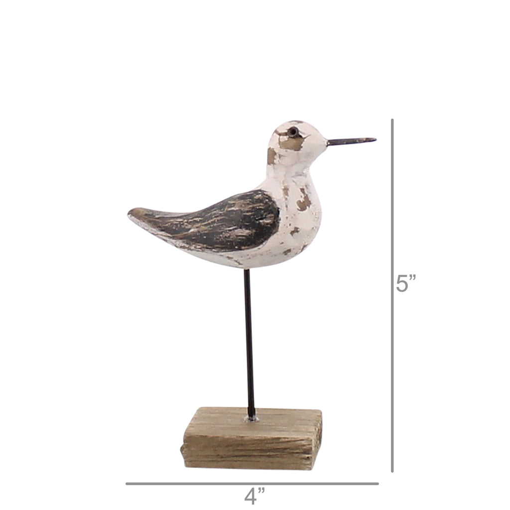 Kelso Wood Seagull - White & Black - The Nifty Decor