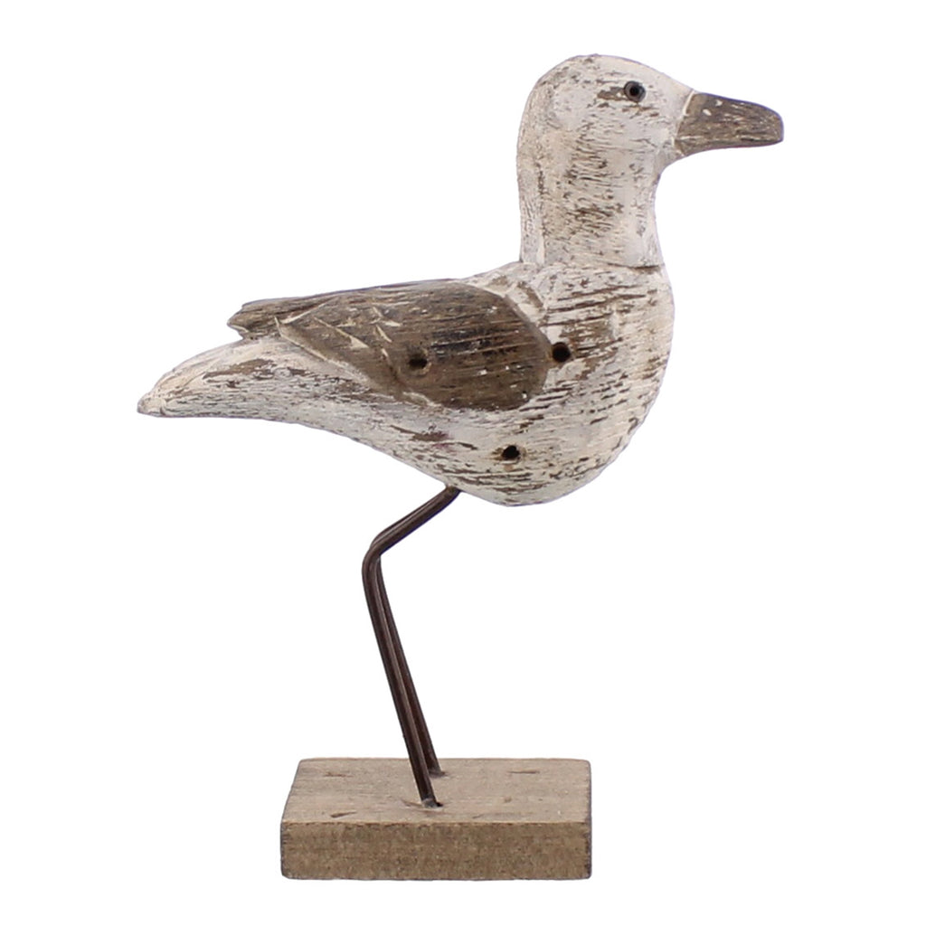 Kelso Wood Seagull - Lrg - White & Natural Wood - The Nifty Decor