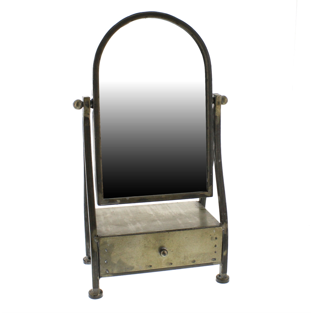Metal Vanity Mirror with Drawer - The Nifty Decor