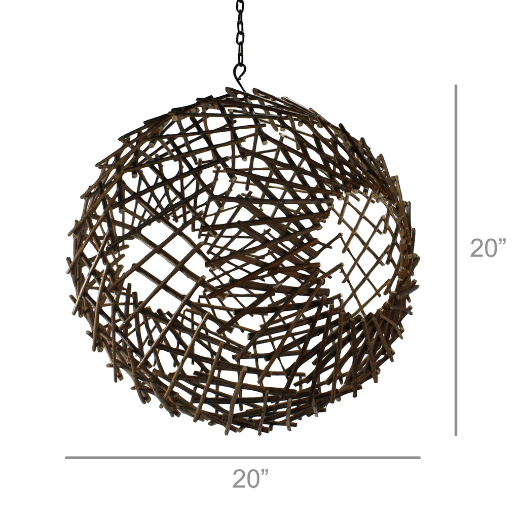 Natural Twig Sphere - Bombay Mercantile