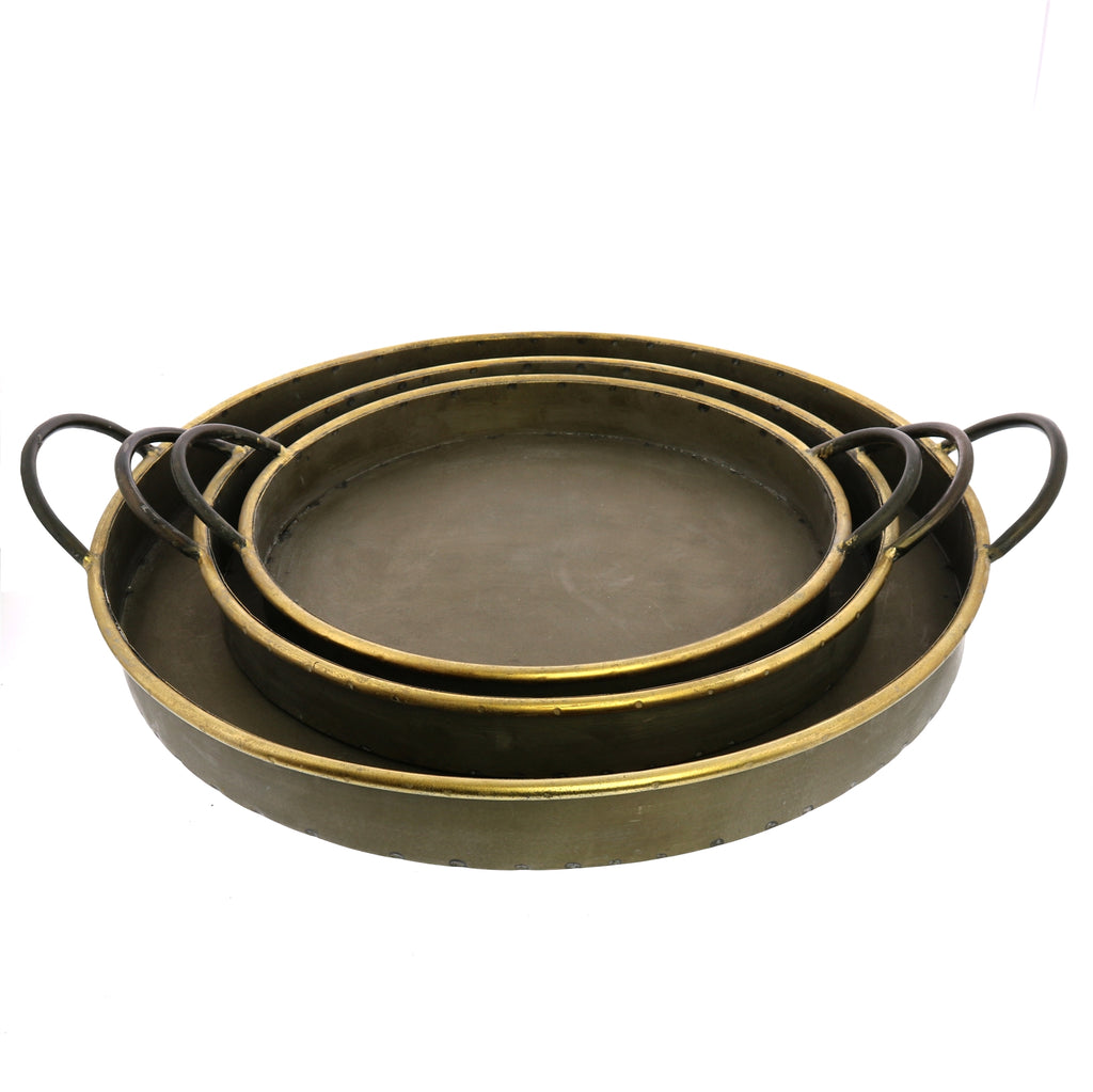 Archer Galvanized Trays- Set of 3 - The Nifty Decor