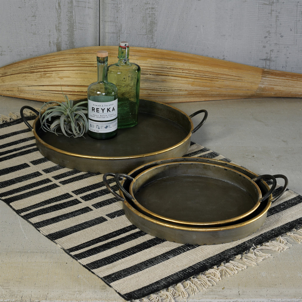 Archer Galvanized Trays- Set of 3 - The Nifty Decor