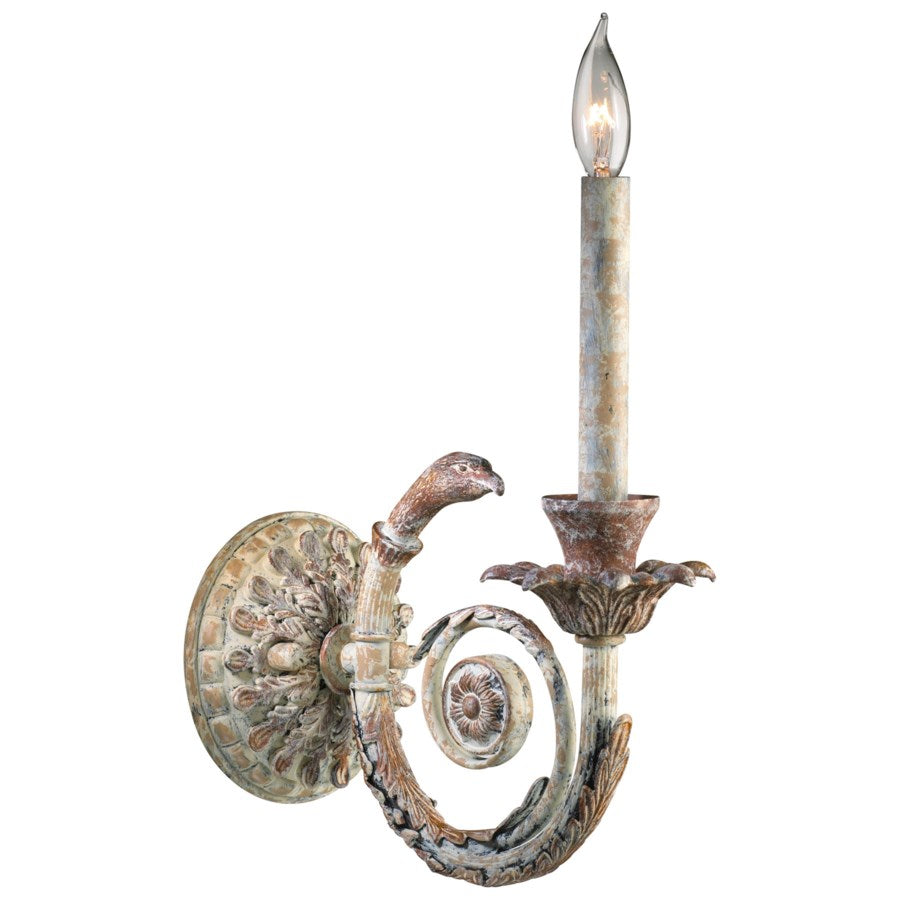 Parisian white wrought iron wall sconce - The Nifty Decor