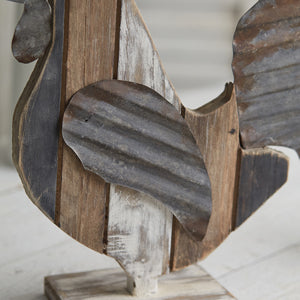 Reclaimed Wood Rooster - The Nifty Decor