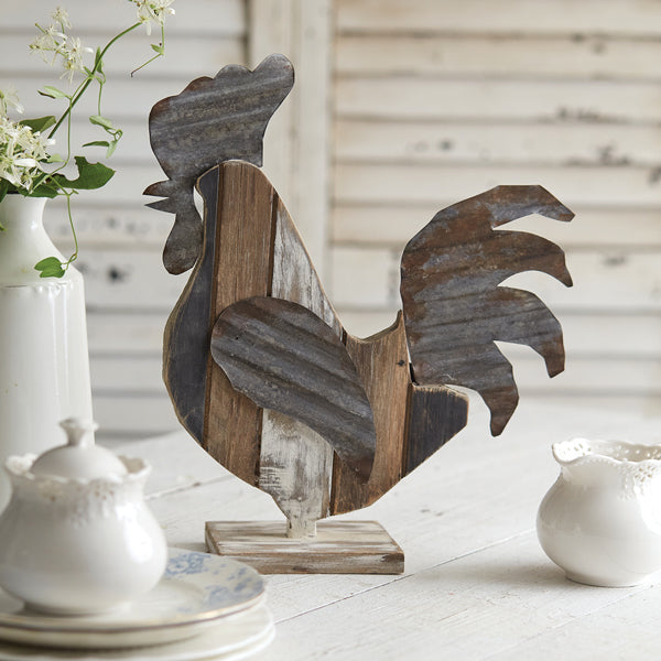 Reclaimed Wood Rooster - The Nifty Decor