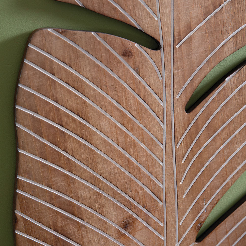 Banana Leaf Wood Wall Decor - Bombay Mercantile
