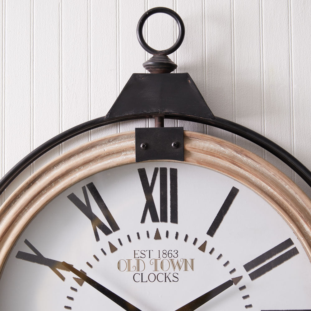 Large Pocket Watch Style Wall Clock - Bombay Mercantile
