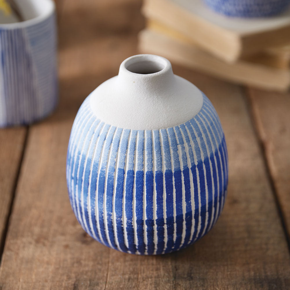 Blue Lagoon Bud Vase - Bombay Mercantile