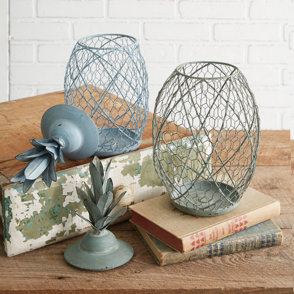 Set of Two Decorative Pineapples - Bombay Mercantile
