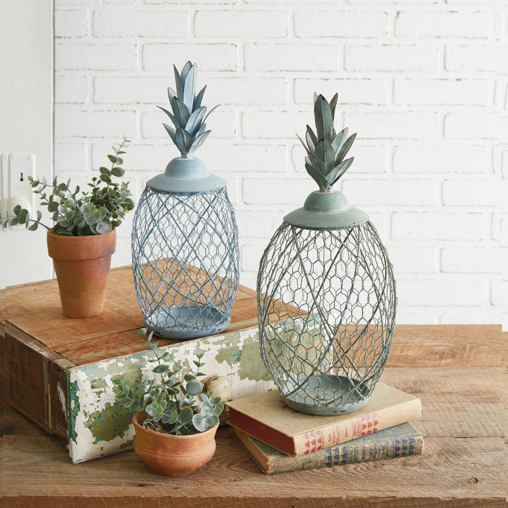 Set of Two Decorative Pineapples - Bombay Mercantile