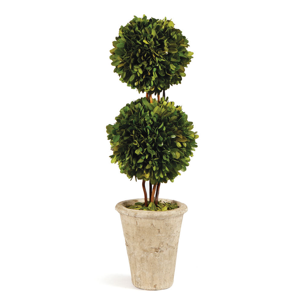 BOXWOOD DOUBLE SPHERE TOPIARY 20" - The Nifty Decor