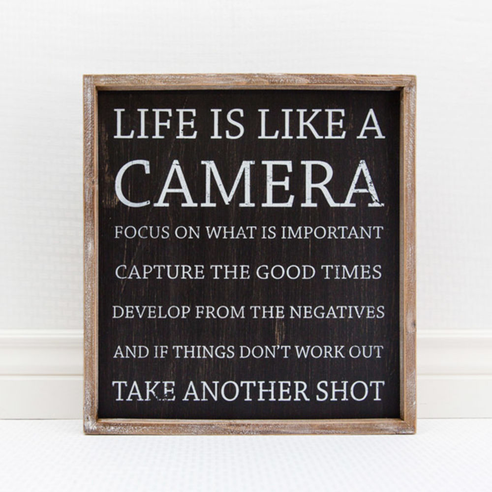 Life Is Like A Camera...... Framed Sign - The Nifty Decor