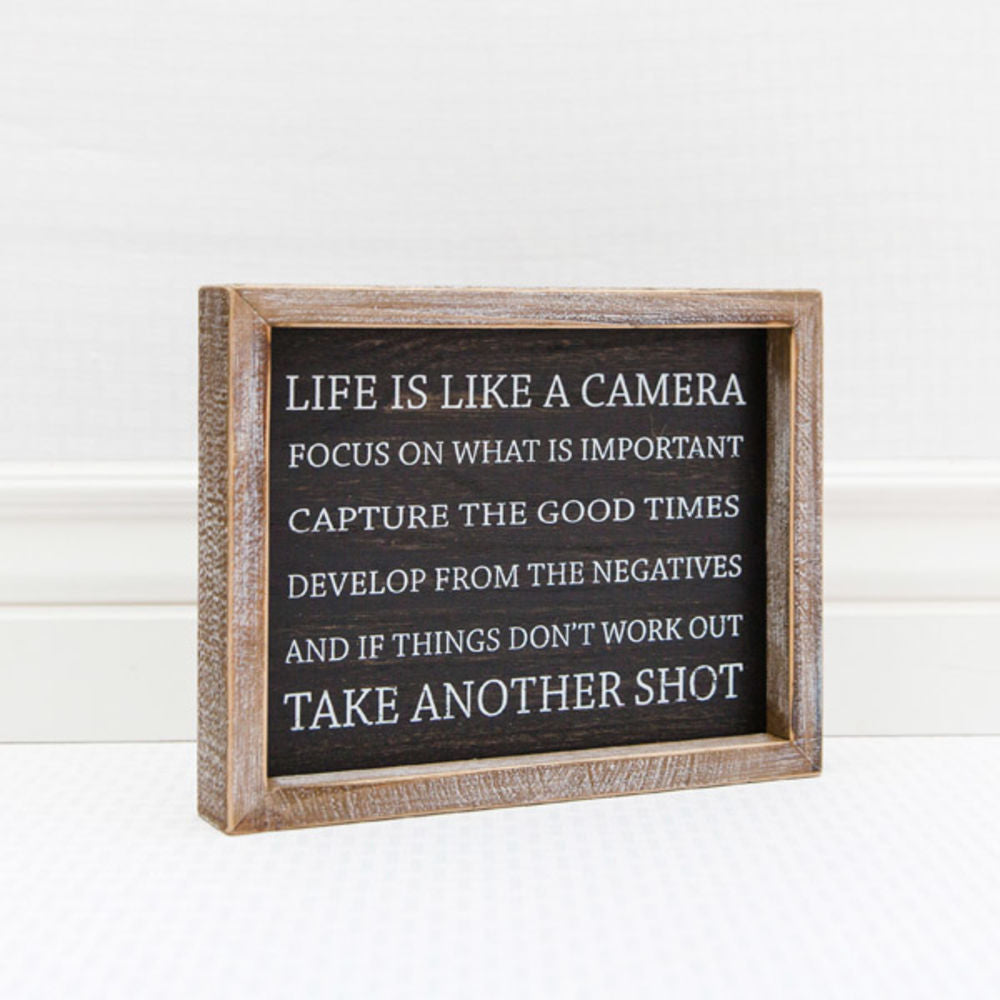 Life Is Like A Camera...... Framed Sign - The Nifty Decor