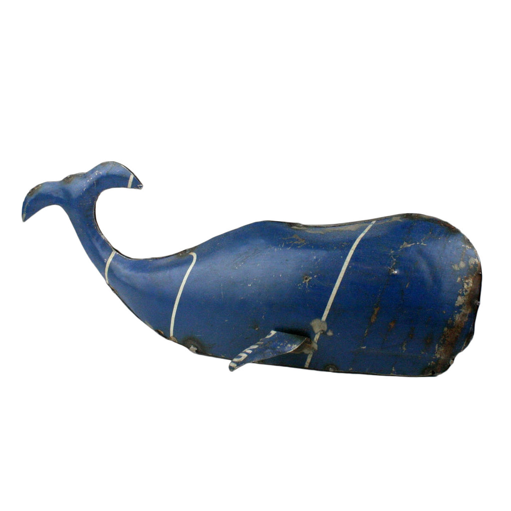 Reclaimed Metal Whale - The Nifty Decor