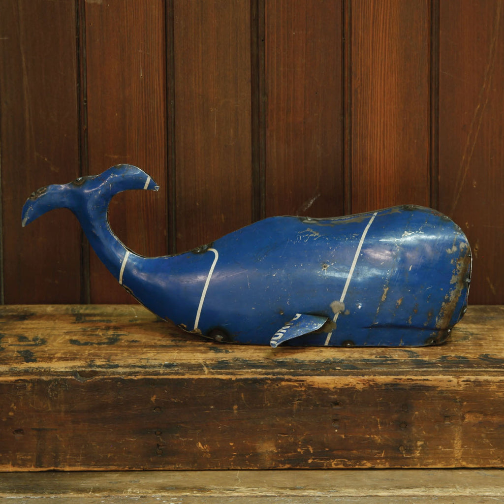 Reclaimed Metal Whale - The Nifty Decor