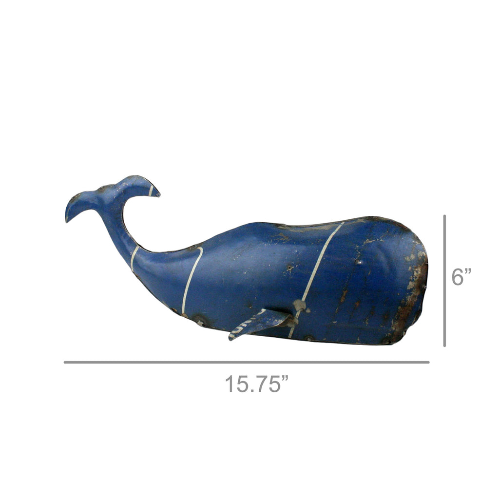 Reclaimed Metal Whale - The Nifty Decor