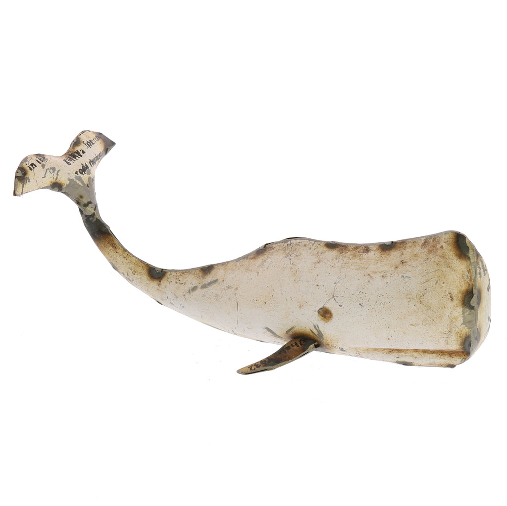 White Metal Whale - Small - The Nifty Decor