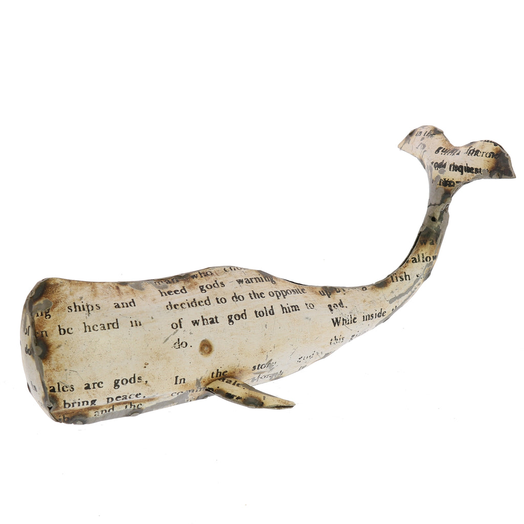 White Metal Whale - Small - The Nifty Decor