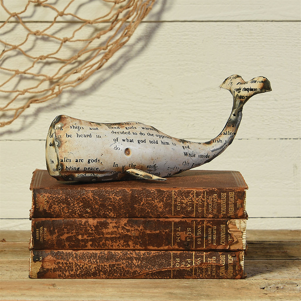 White Metal Whale - Small - The Nifty Decor