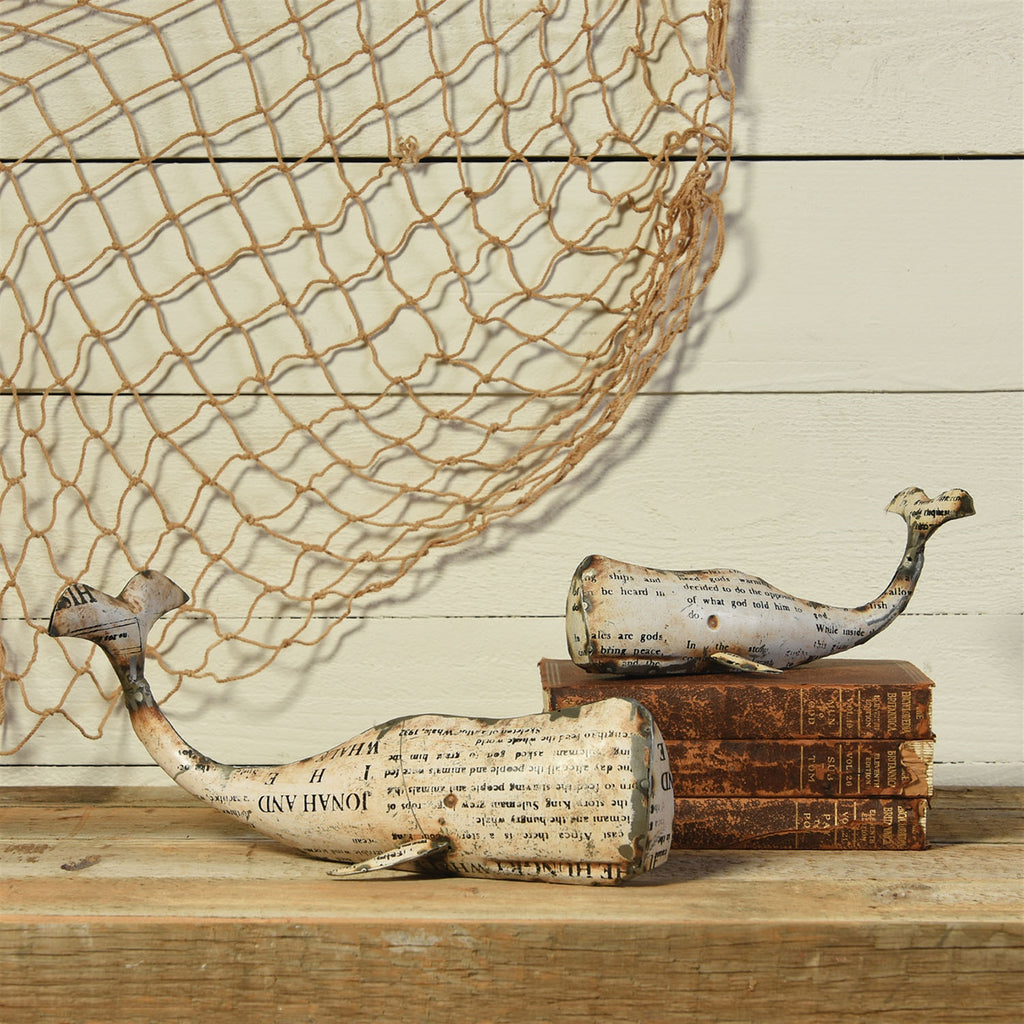 White Metal Whale - Small - The Nifty Decor