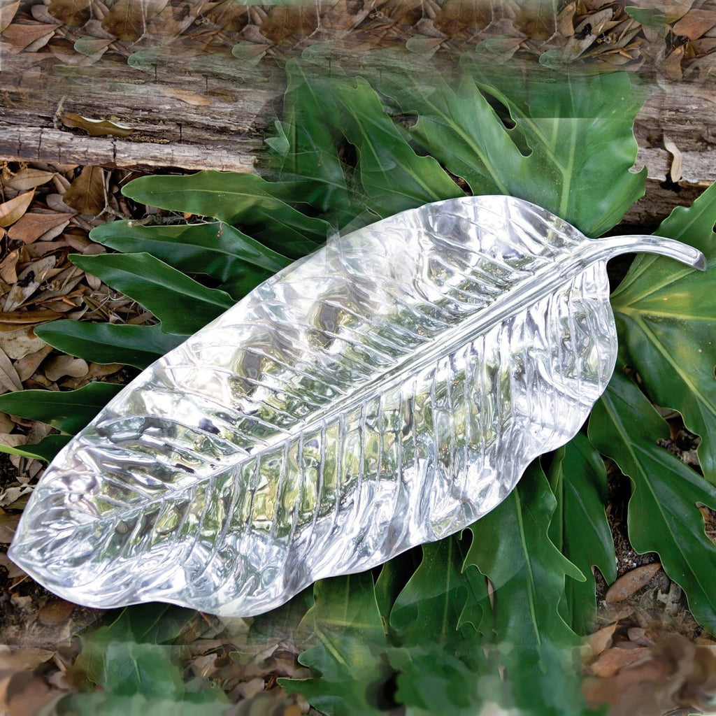 Zebra Leaf Large Platter - The Nifty Decor