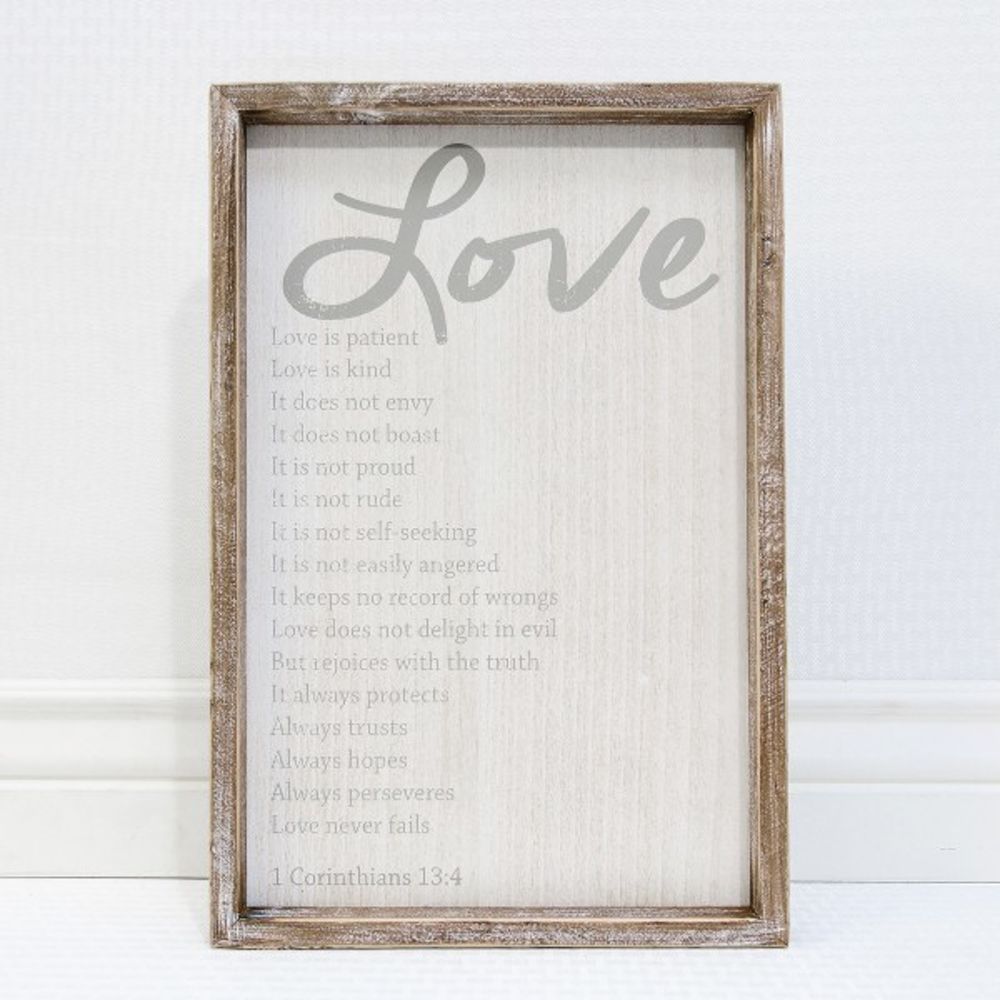 Love, Love Is Patient, Love...... Framed Sign - The Nifty Decor