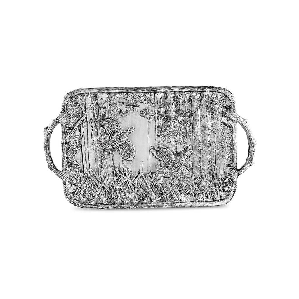 Quail Tray with Twig Handles - The Nifty Decor