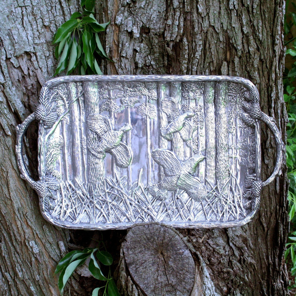 Quail Tray with Twig Handles - The Nifty Decor