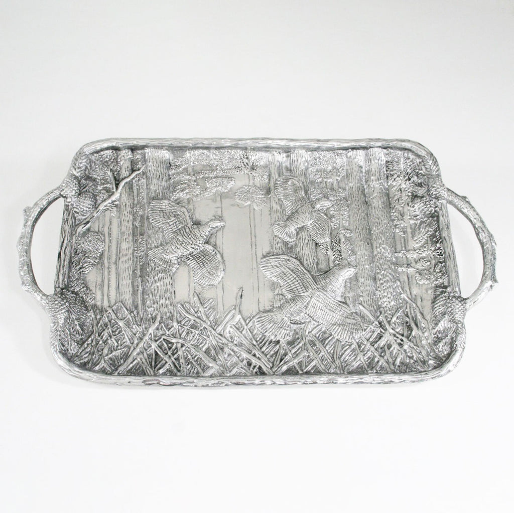 Quail Tray with Twig Handles - The Nifty Decor